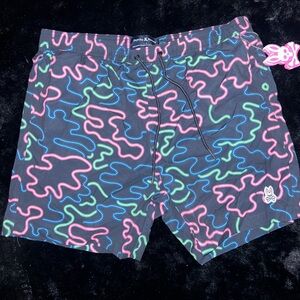 Neon Colored Physco Bunny Swim Trunks